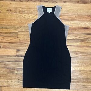 Mason Black and Gray Backless Dress